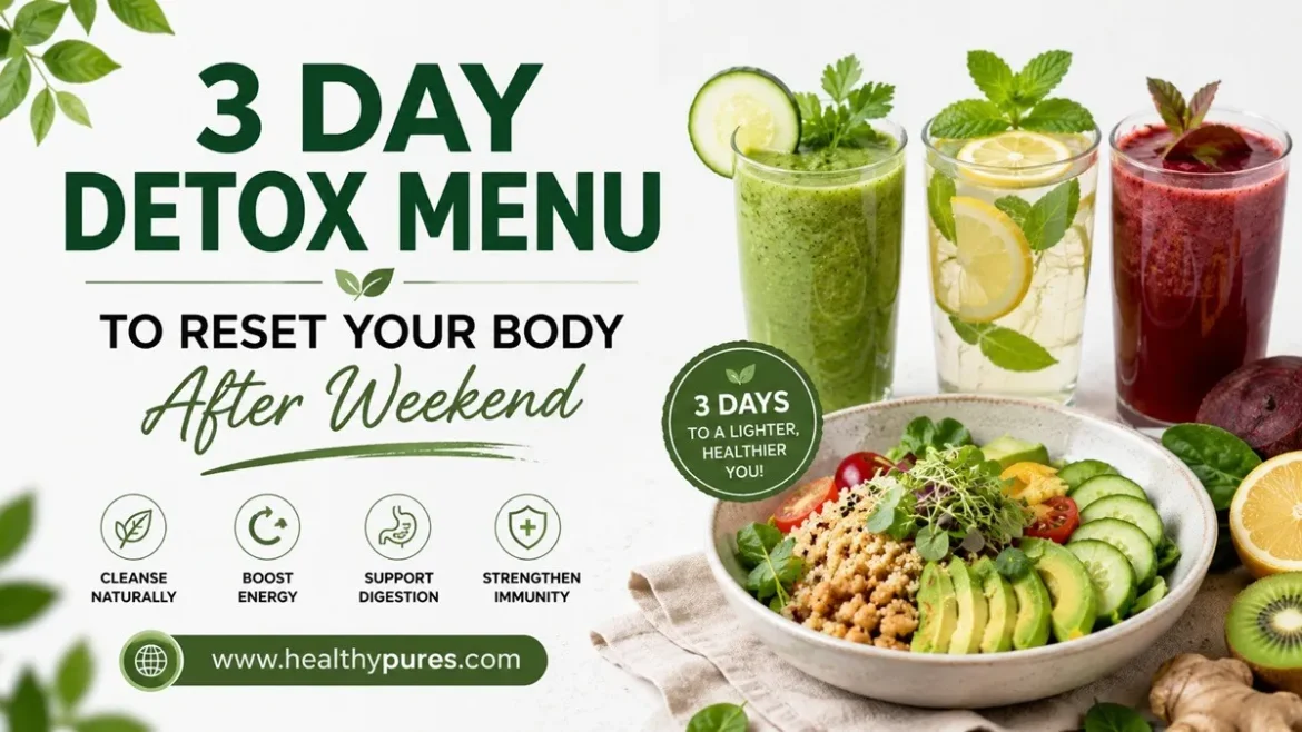 3 Day Detox Menu To Reset Your Body After Weekend