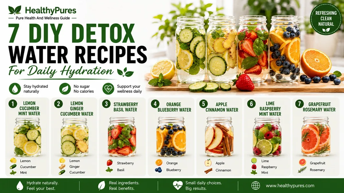 DIY Detox Water Recipes: Refresh Your Body Daily 6 7 DIY Detox Water Recipes For Daily Hydration