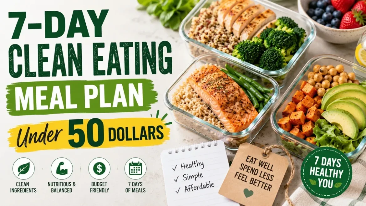 7-Day Clean Eating Meal Plan Under 50 Dollars