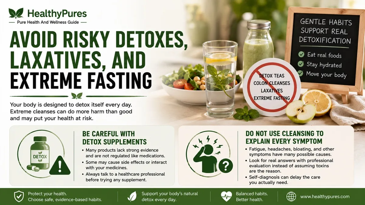 Avoid Risky Detoxes, Laxatives, And Extreme Fasting