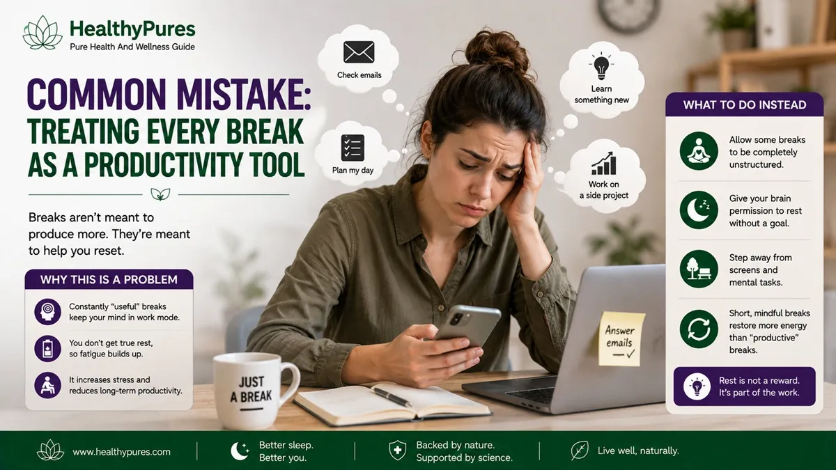 Common Mistake Treating Every Break As A Productivity Tool
