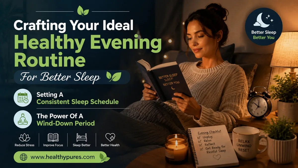 Planning a consistent healthy evening routine before bedtime