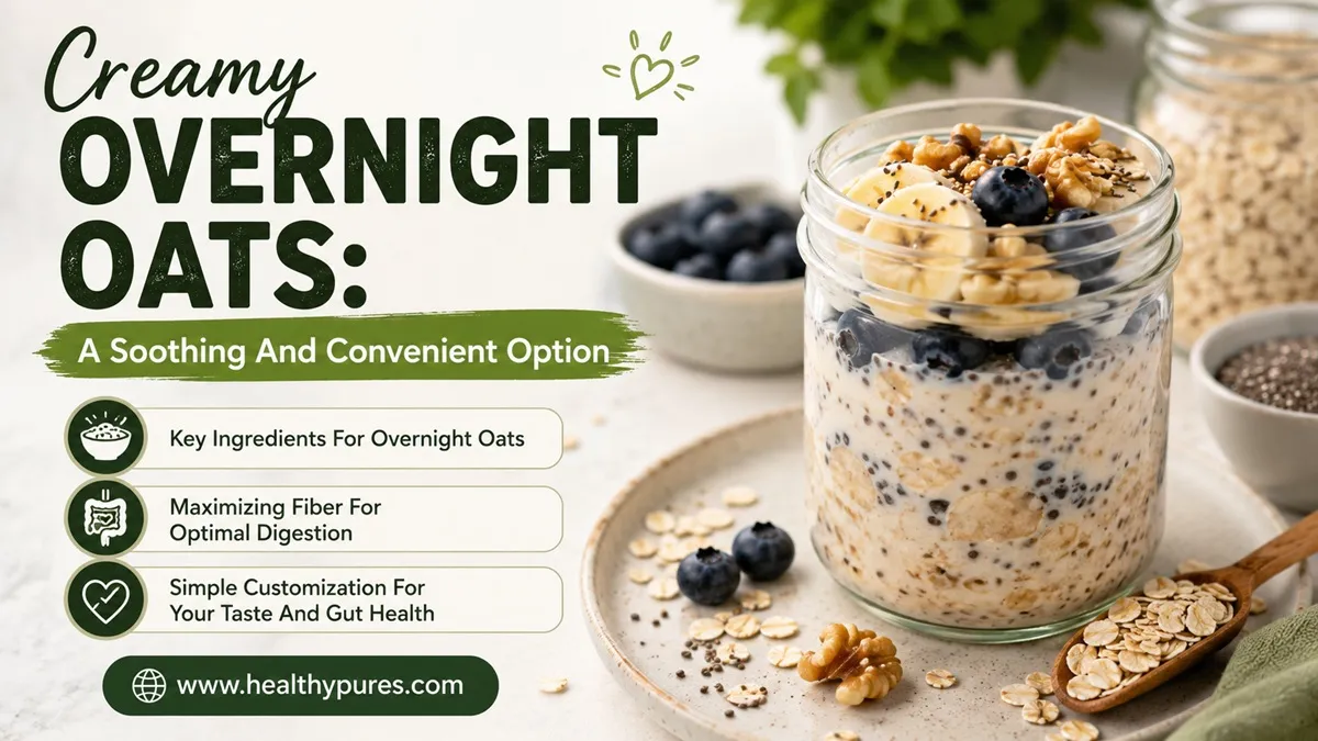 5 Gut Friendly Breakfast Ideas For A Smooth Morning 4 Creamy Overnight Oats A Soothing And Convenient Option