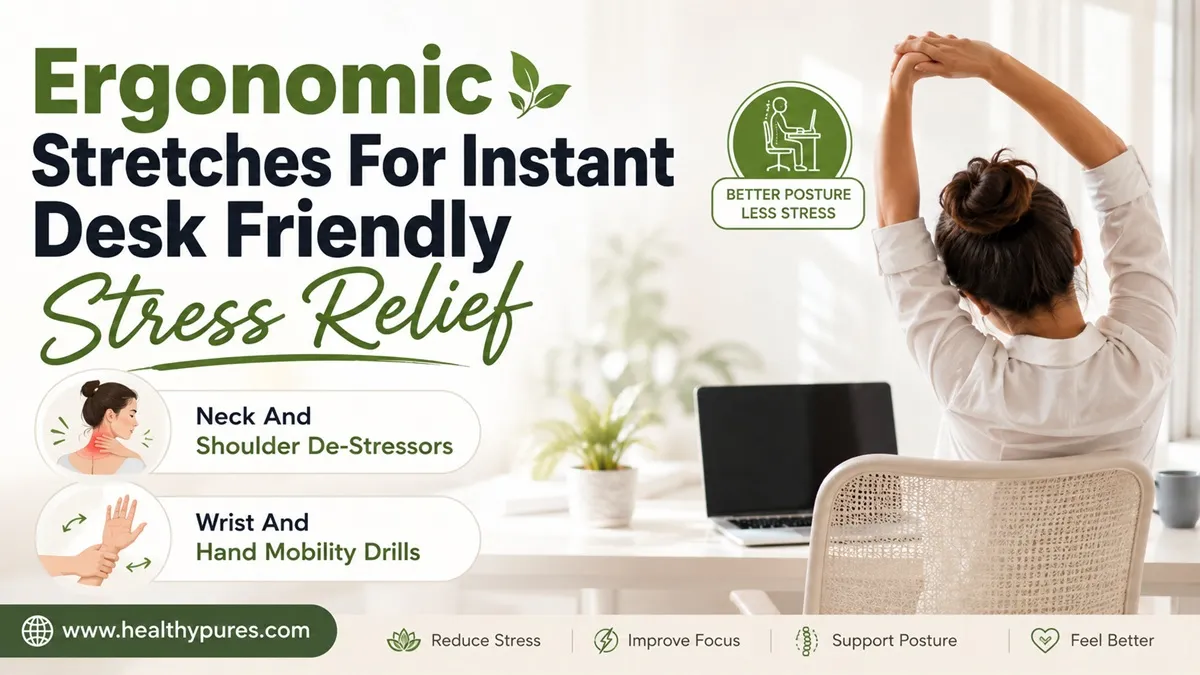 Gentle desk stretches for a short workplace break