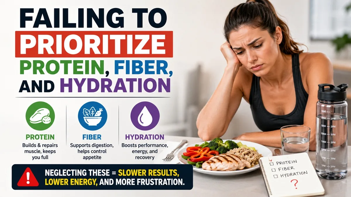 Failing To Prioritize Protein, Fiber, And Hydration