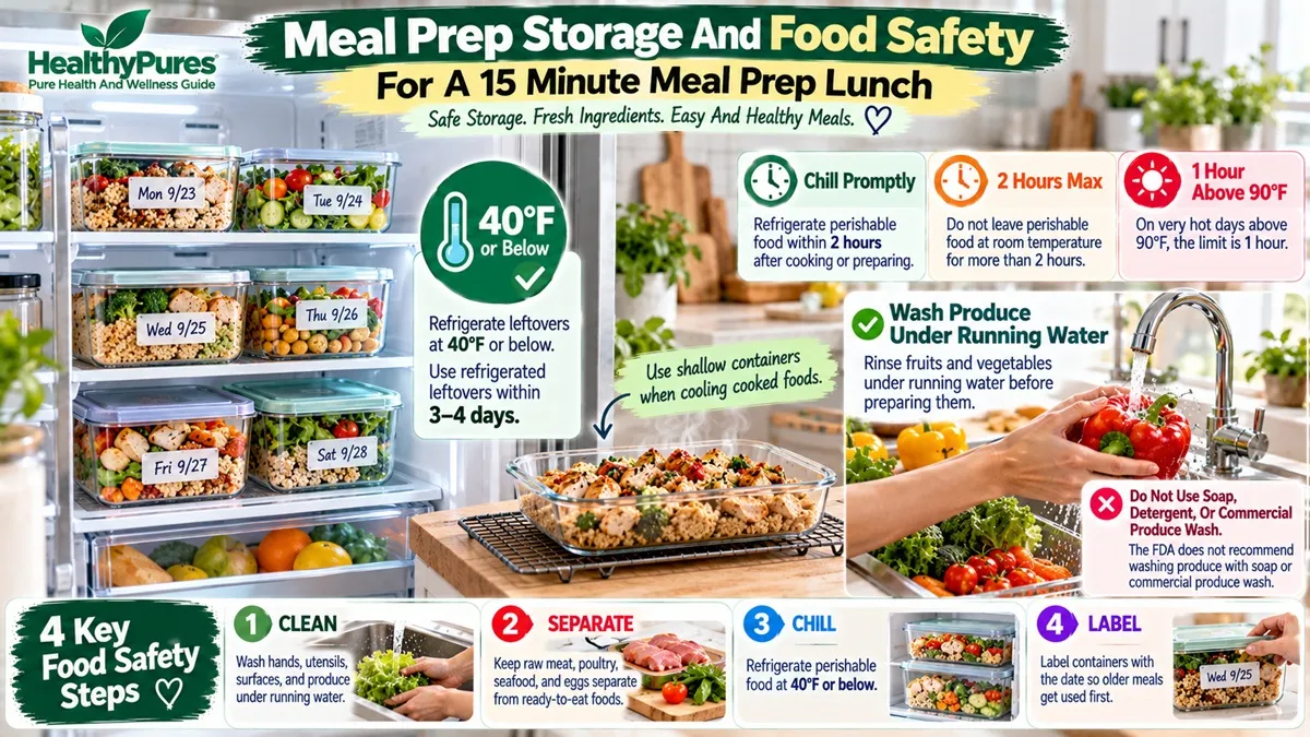 7 Genius 15 Minute Meal Prep Lunch Recipes For Busy People 7 Meal Prep Storage And Food Safety For A 15 Minute Meal Prep Lunch