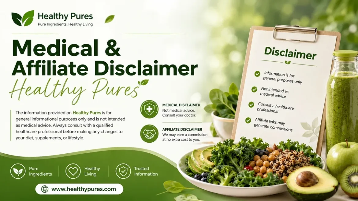 Medical & Affiliate Disclaimer Healthy Pures
