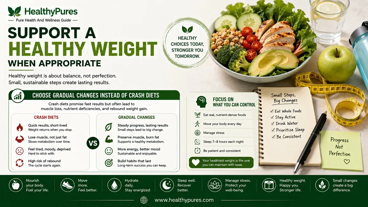 Support A Healthy Weight When Appropriate