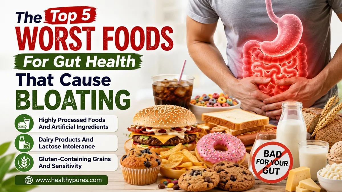 The Top 5 Worst Foods For Gut Health That Cause Bloating