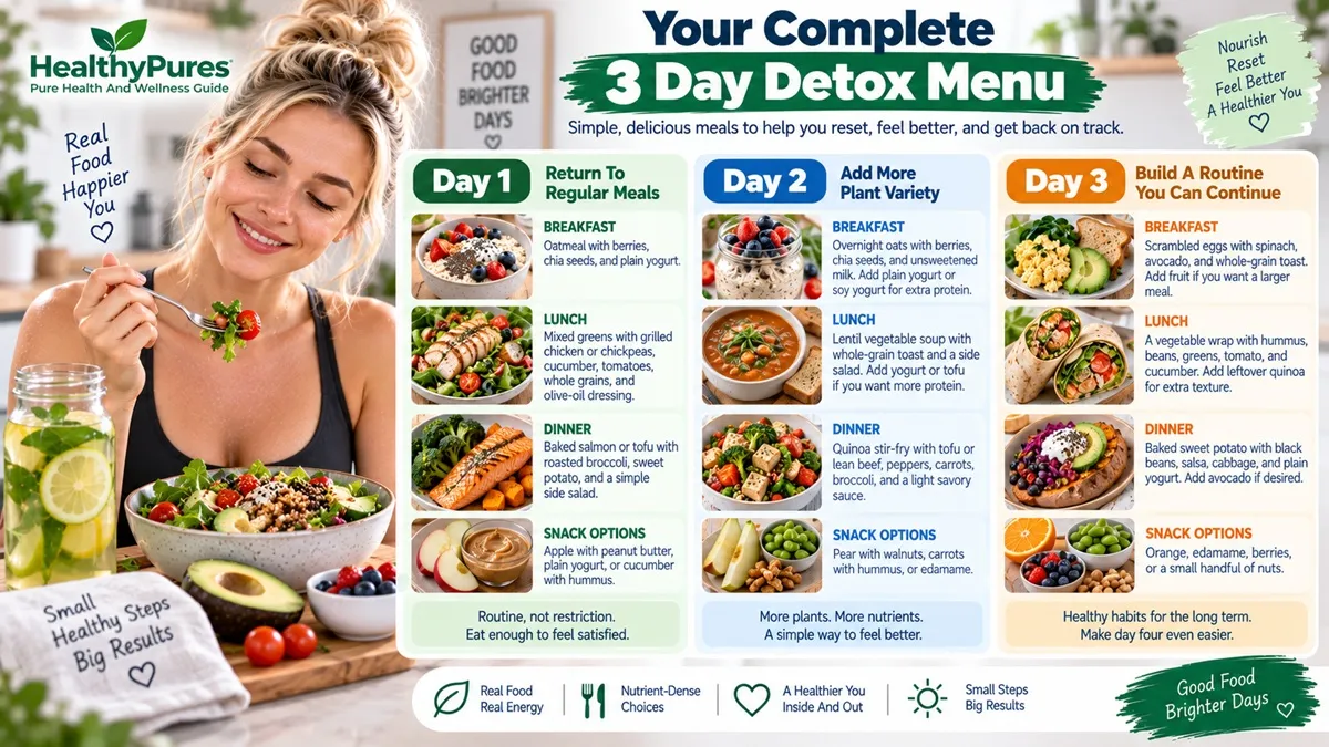 Your Complete 3 Day Detox Menu
