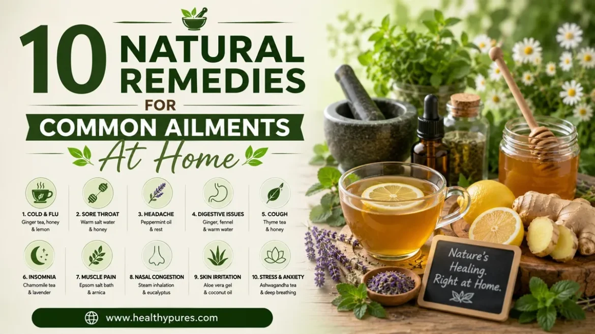 10 Natural Remedies For Common Ailments At Home