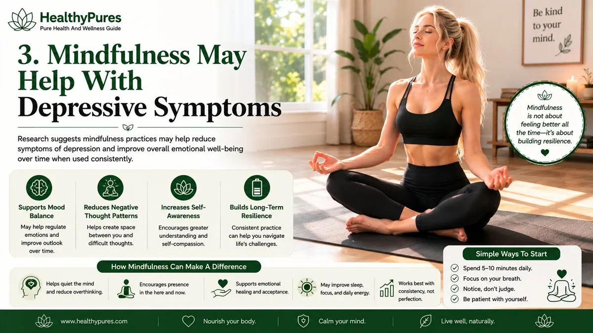 3. Mindfulness May Help With Depressive Symptoms