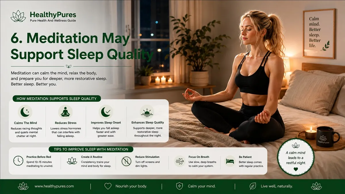 6. Meditation May Support Sleep Quality