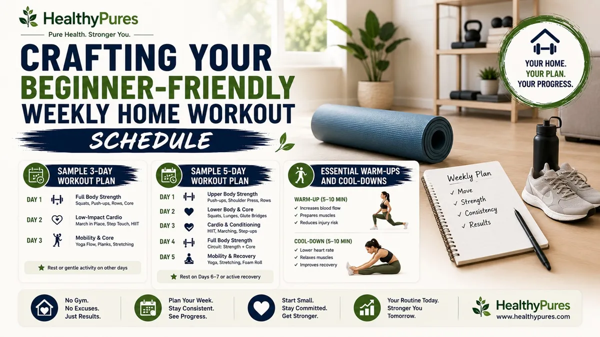 Crafting Your Beginner-Friendly Weekly Home Workout Schedule
