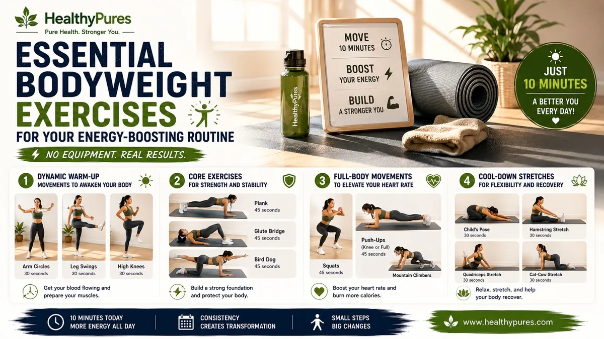 Essential Bodyweight Exercises For Your Energy-Boosting Routine