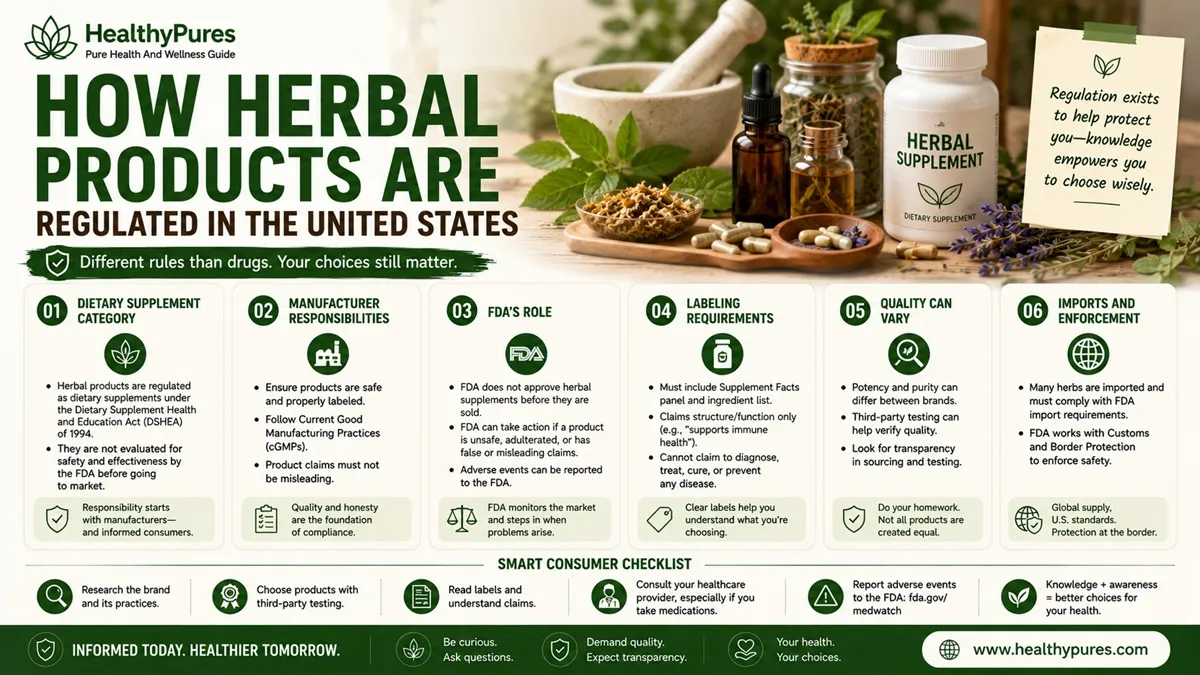 How Herbal Products Are Regulated In The United States