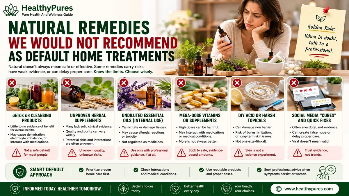 Natural Remedies We Would Not Recommend As Default Home Treatments