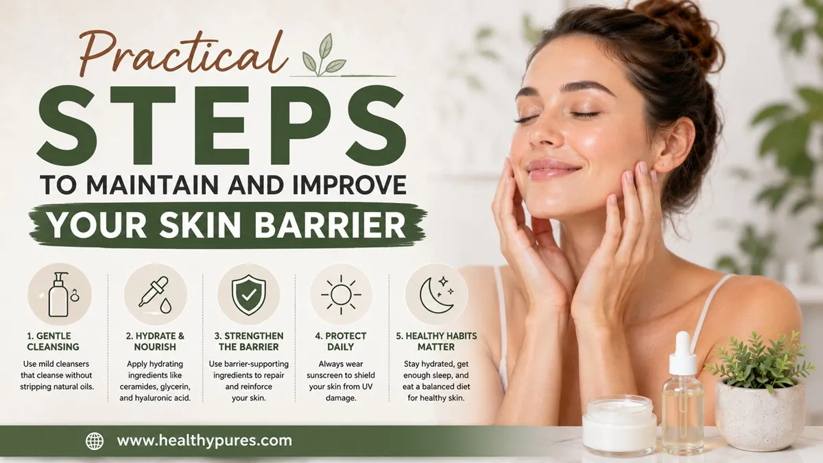 Practical skincare habits for maintaining and supporting the skin barrier