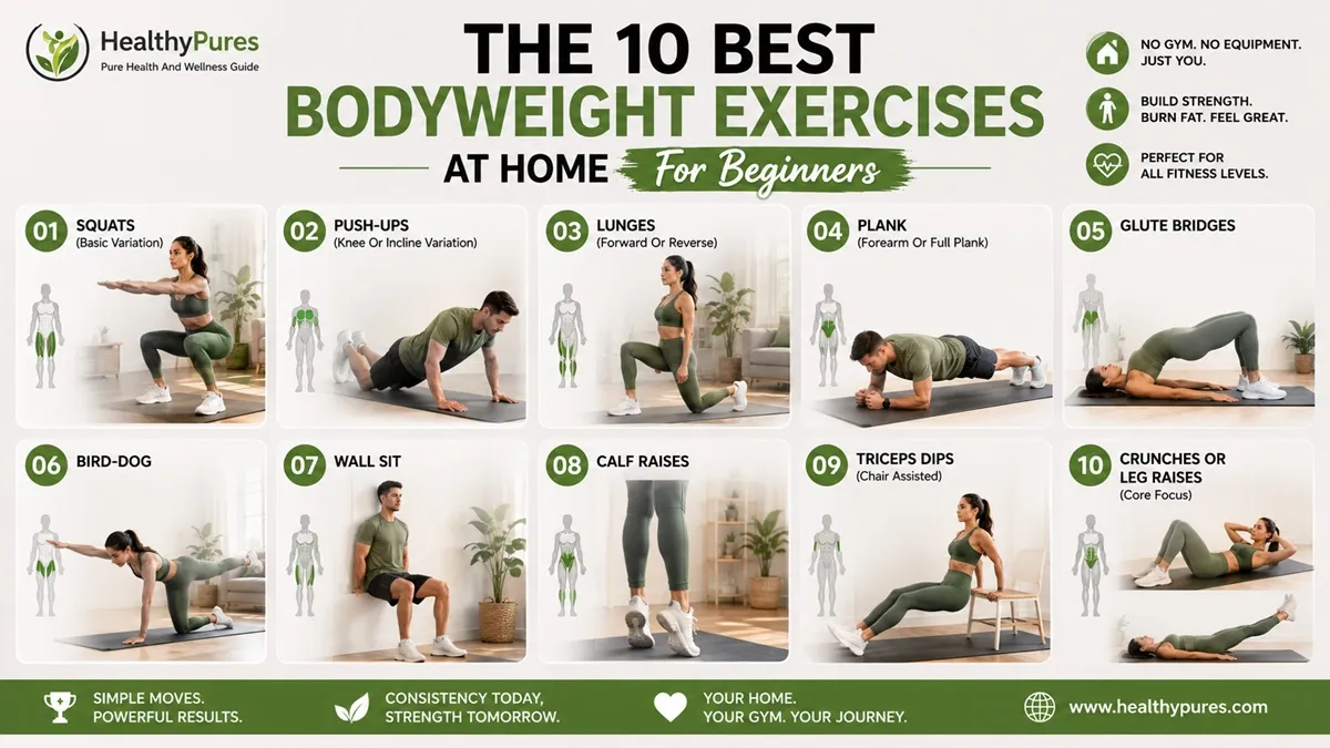 The 10 Best Bodyweight Exercises At Home For Beginners