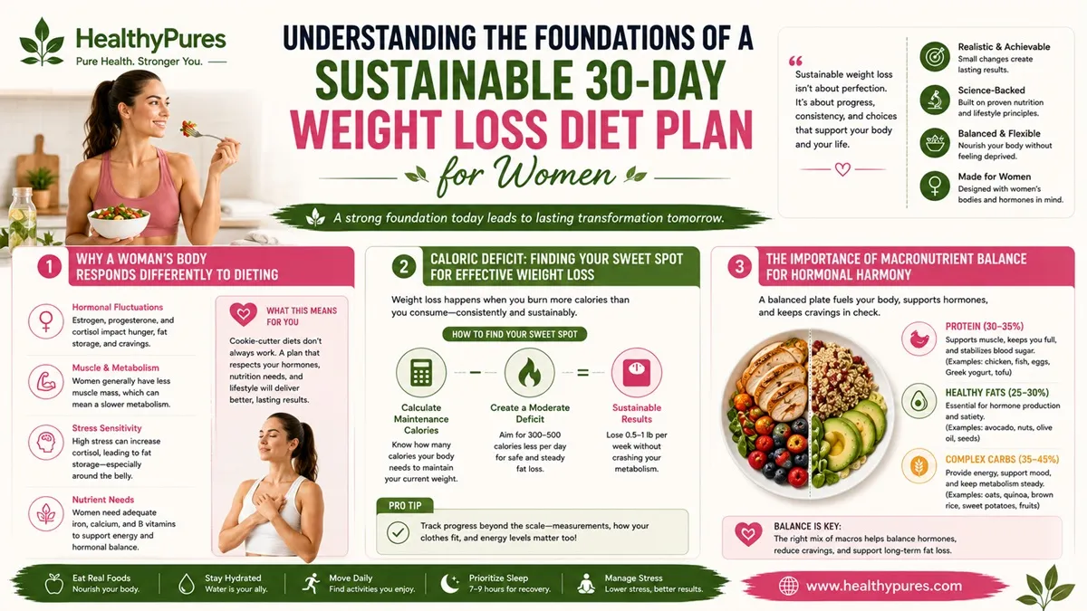 Understanding The Foundations Of A Sustainable 30-Day Weight Loss Diet Plan For Women