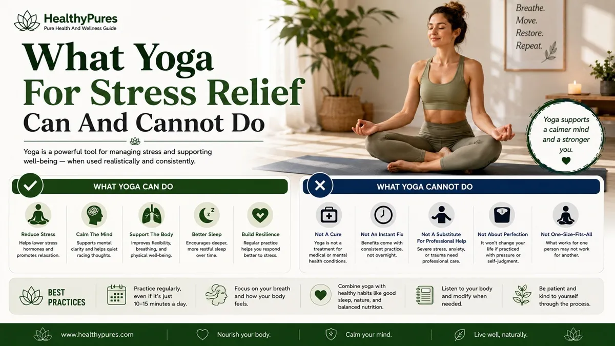 Yoga For Stress Relief: 10-Minute Routine At Home 4 What Yoga For Stress Relief Can And Cannot Do