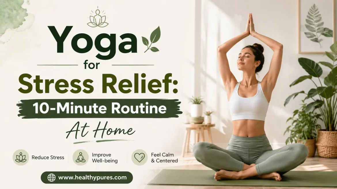 Yoga For Stress Relief 10-Minute Routine At Home
