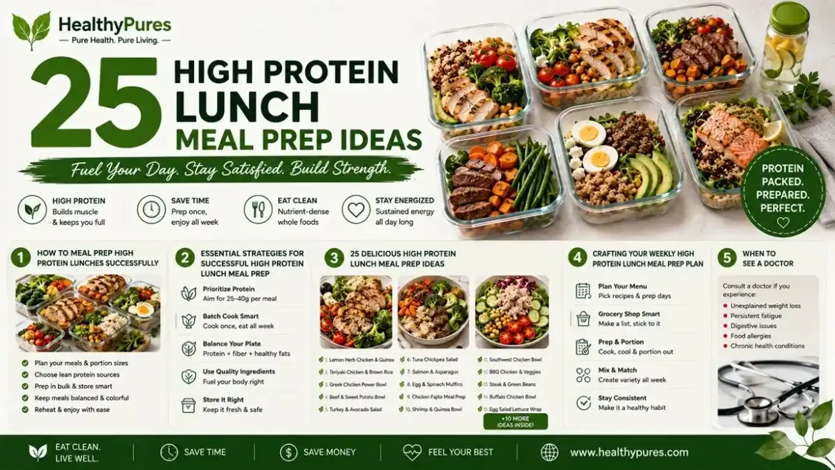 25 High Protein Lunch Meal Prep Ideas