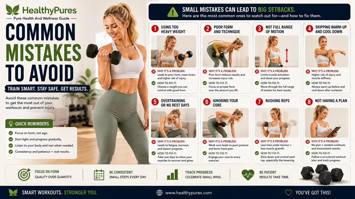 30-Minute Dumbbell Workout At Home For Beginners 8 Common Mistakes To Avoid