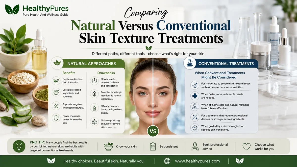 Comparing Natural Versus Conventional Skin Texture Treatments