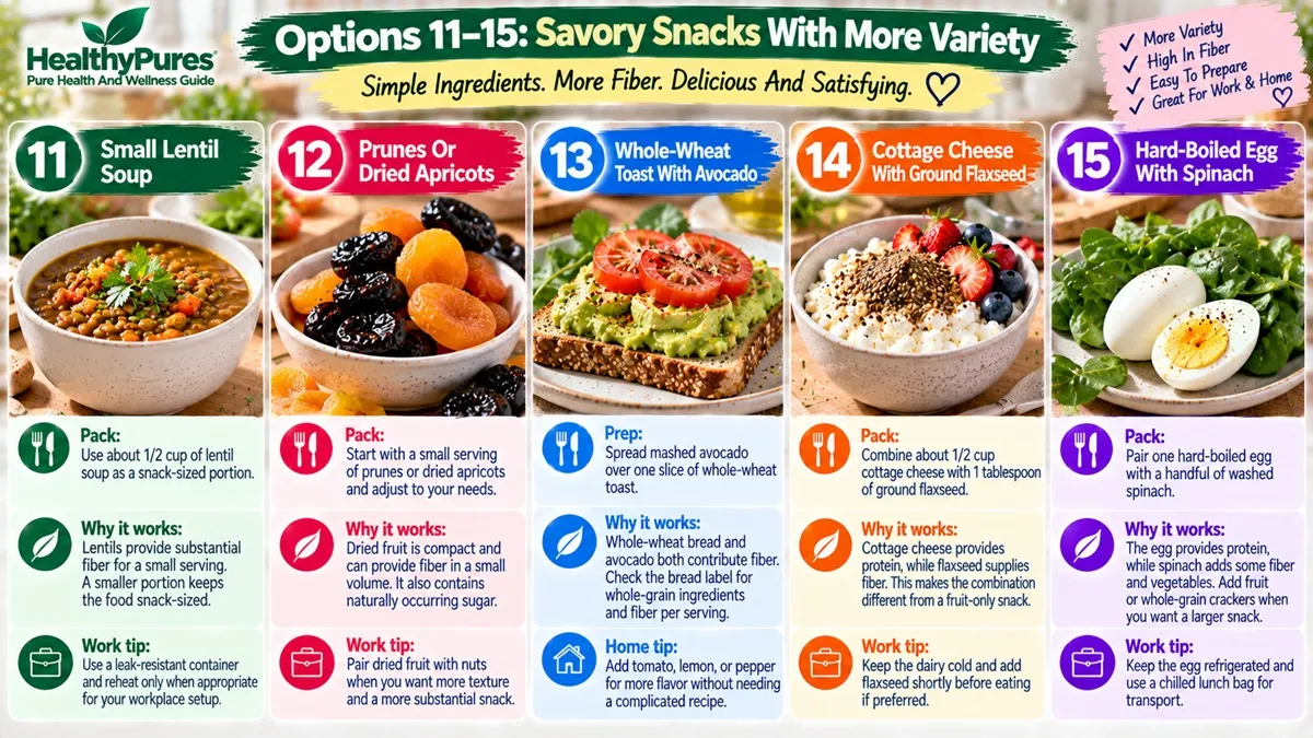 Options 11–15 Savory Snacks With More Variety