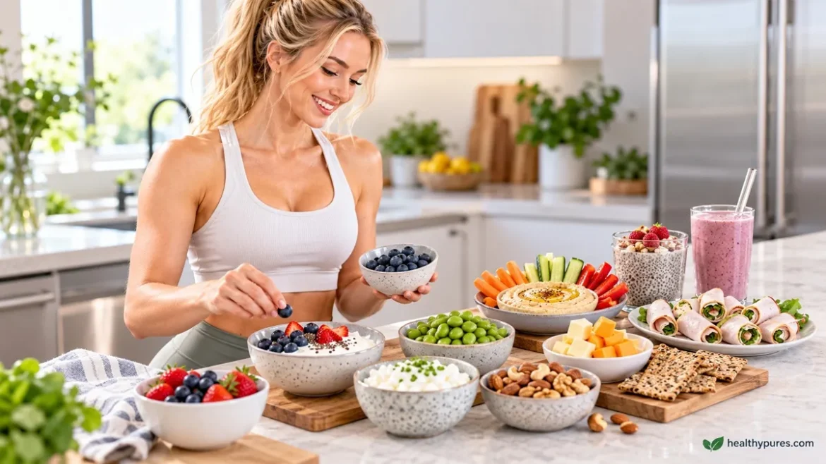 Protein-rich snacks in a creative kitchen
